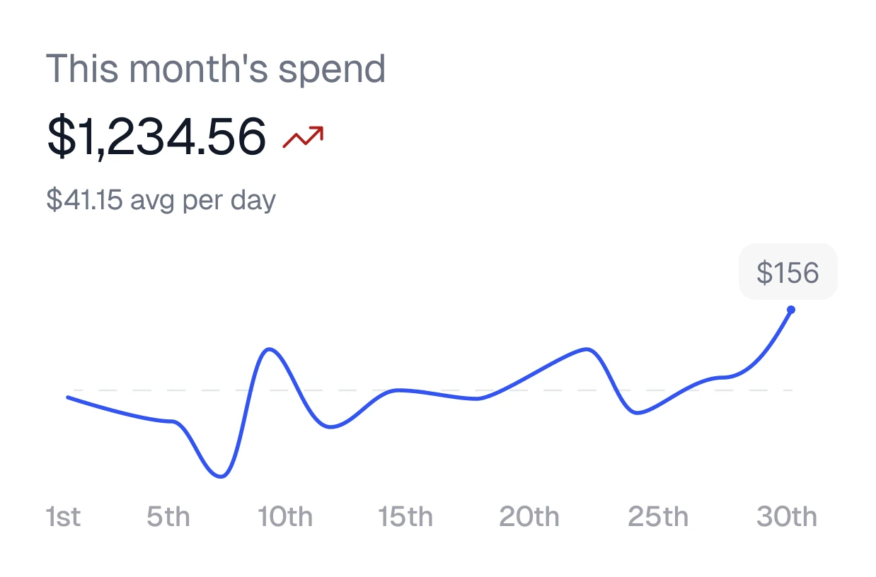 Monthly spending overview